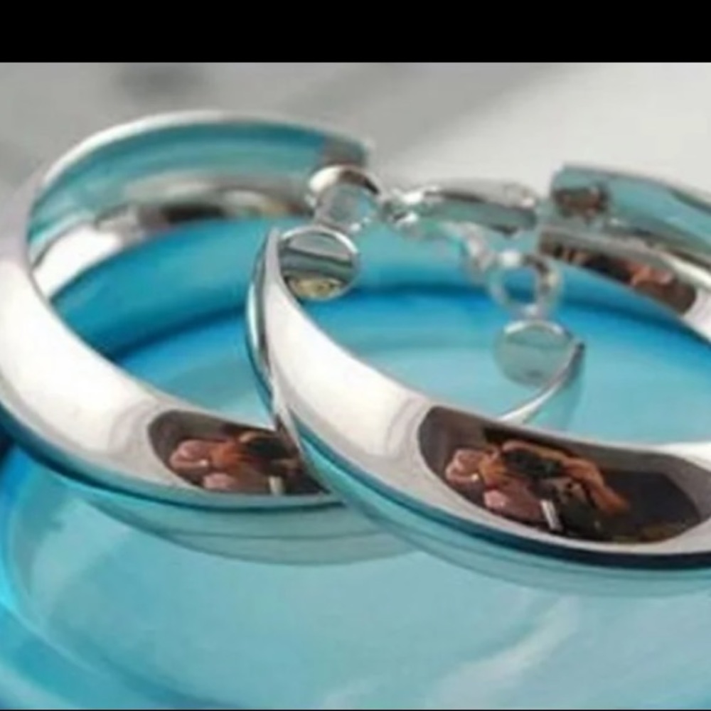 New Sterling silver hoop earrings - Picture 4 of 4